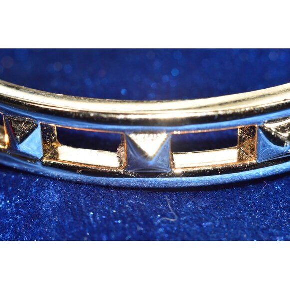 Gold Tone Star Studded Bangle & Rhinestone Tennis Bracelet Adjustable Premier - Picture 5 of 11